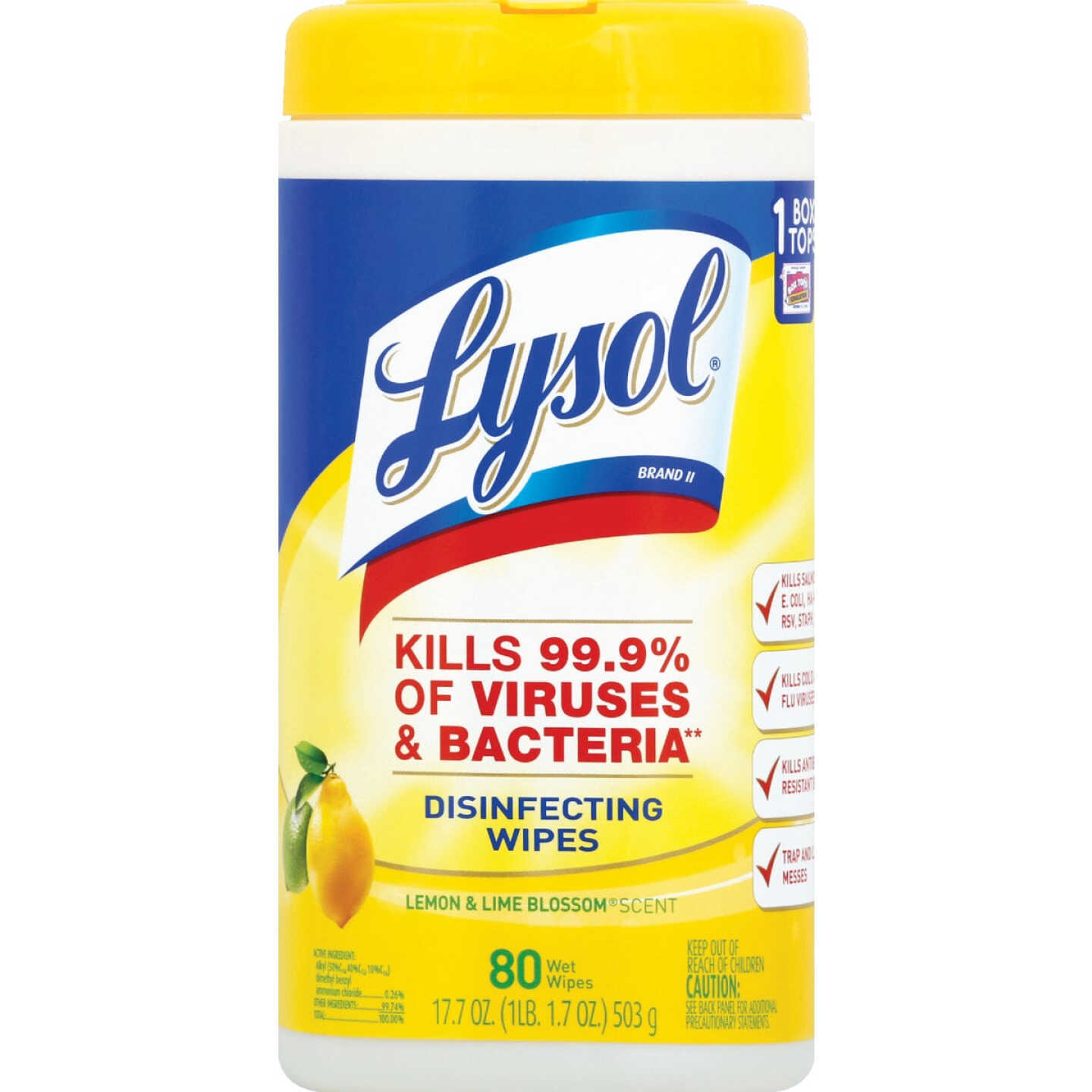 Lysol Lemon & Lime Blossom Disinfecting Wipes (80-Count) Image 1