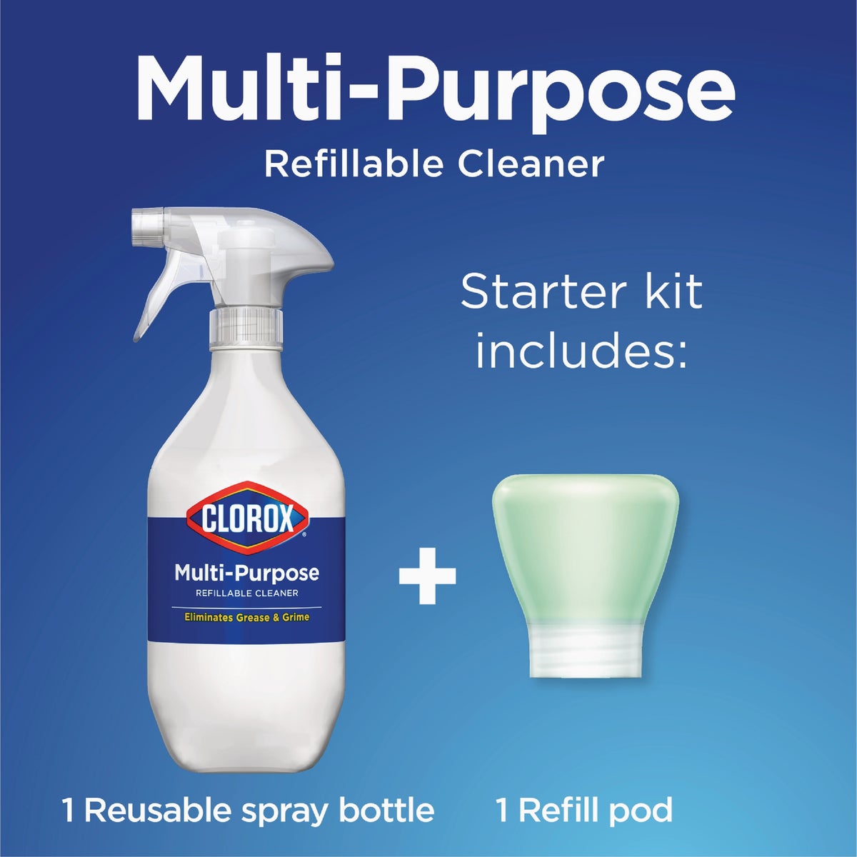 Clorox Crisp Lemon Multi-Surface All-Purpose Cleaning Spray System Starter Kit Image 4
