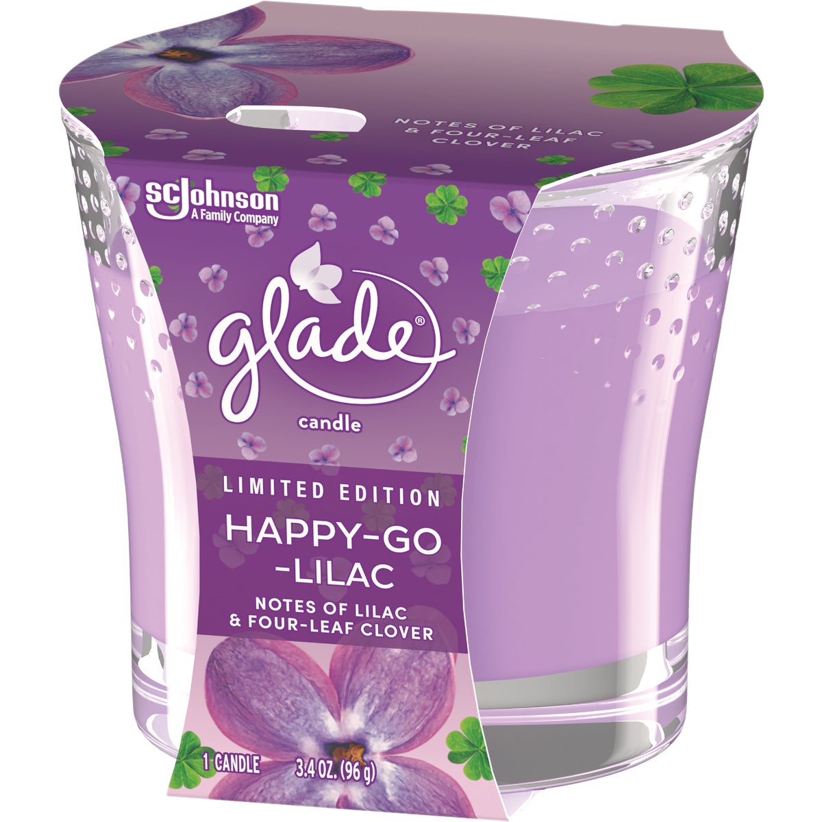 Glade 3.4 Oz. Happy-Go-Lilac Candle Image 3