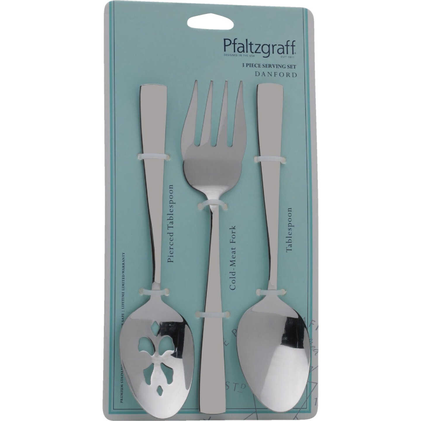 Pfaltzgraff Danford 18.0 Stainless Steel Serving Set (3-Piece) Image 2