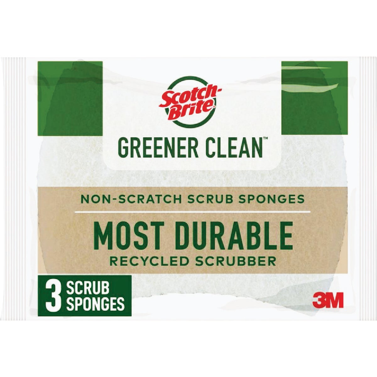 Scotch-Brite Greener Clean Non-Scratch Scrub Sponge (3-Pack)