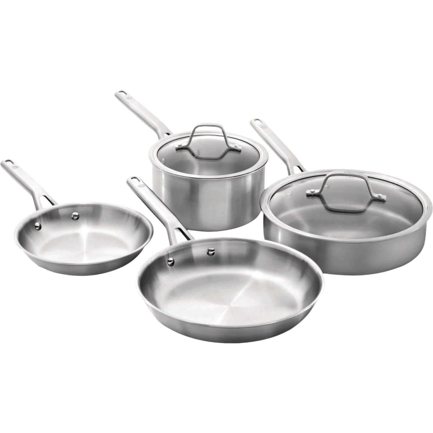 Calphalon Stainless Steel 6-Piece Cookware Set, Silver Image 1