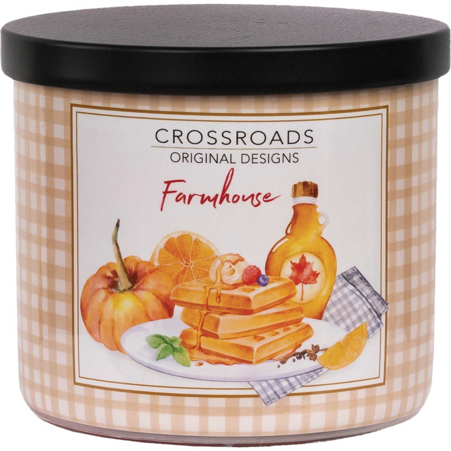 Crossroads Original Designs 15 Oz. Wrapped Jar Candle, Farmhouse Image 1