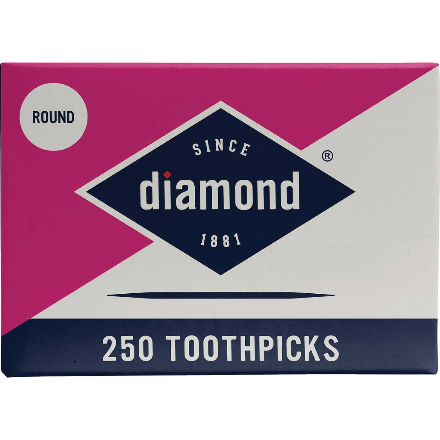 Diamond Round Wood Toothpicks (250-Count) Image 1