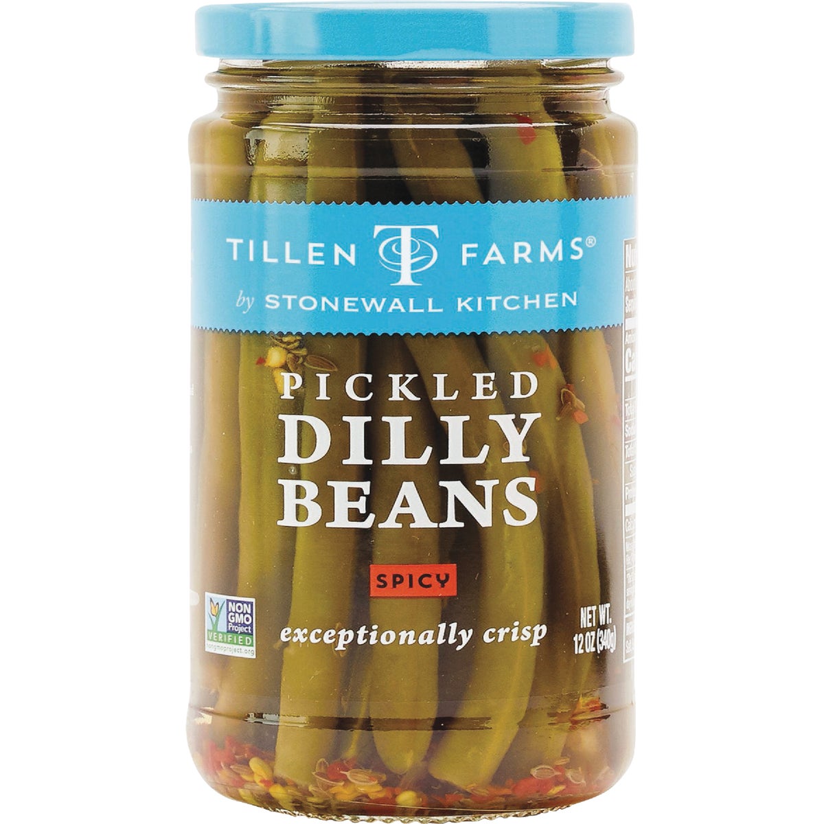 Tillen Farms 12 Oz. Pickled Dilly Beans, Spicy