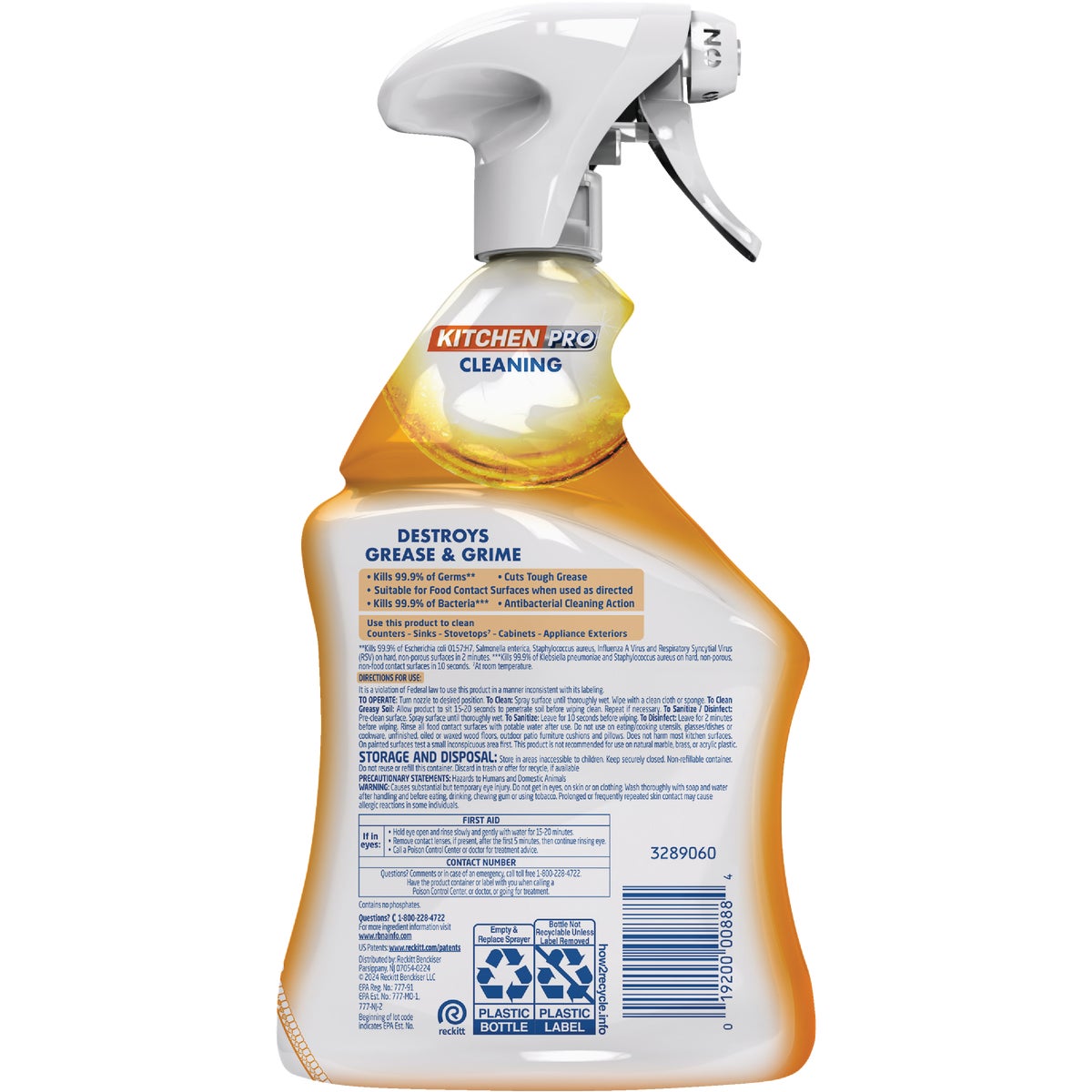 Lysol 22 Oz. Pro Antibacterial Liquid Citrus Kitchen Cleaner Image 2