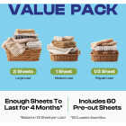 Happy Hour Laundry Detergent Sheets, Fresh Scent (60-Ct.) Image 5