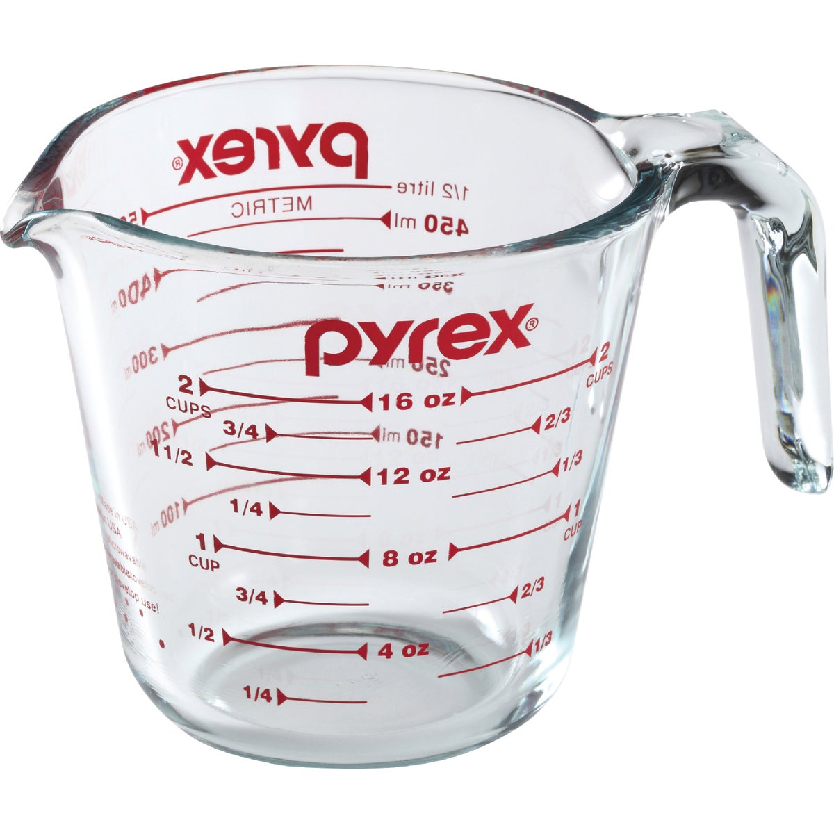 Pyrex Prepware 2 Cup Clear Glass Measuring Cup