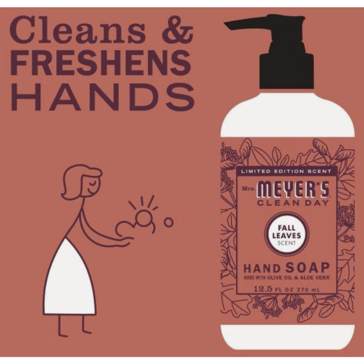 Mrs. Meyer's Clean Day 12.5 Oz. Fall Leaves Liquid Hand Soap Image 3