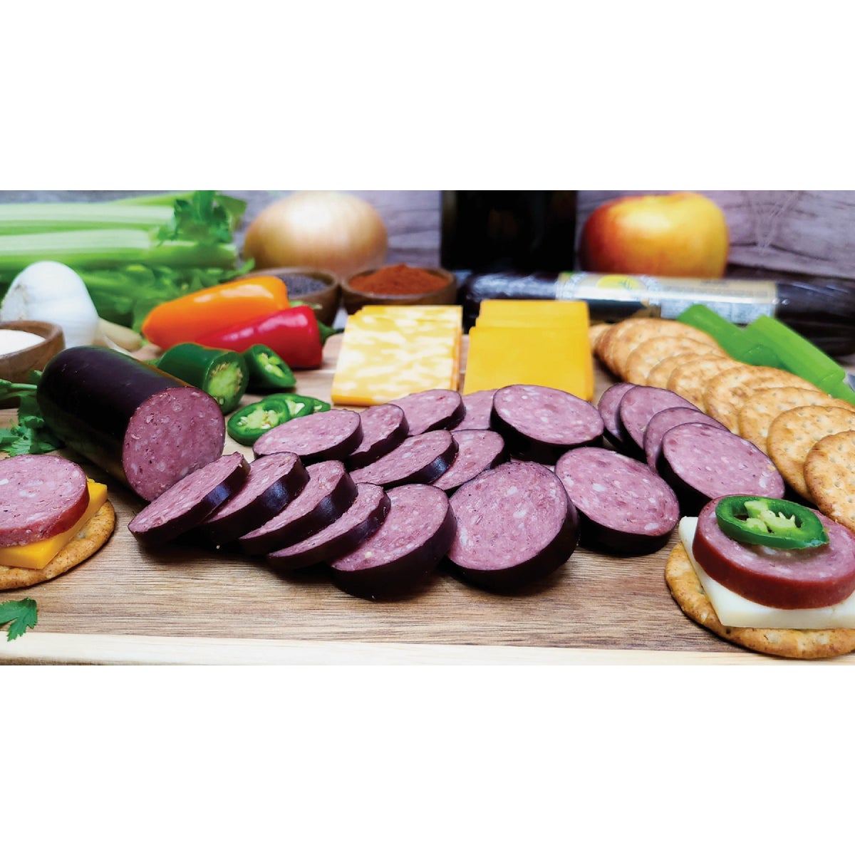 Pearson Ranch Jerky 10 Oz. Elk Jalapeno Cheese Summer Sausage Image 2