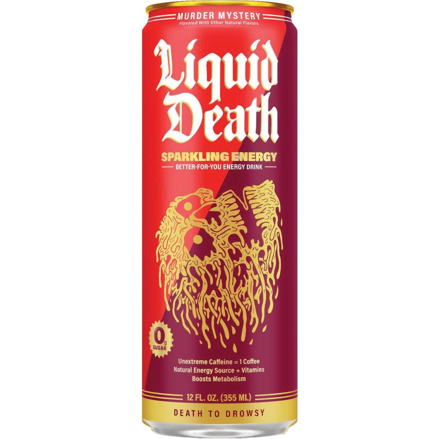 Liquid Death 12 Oz. Murder Mystery Sparkling Energy Drink Image 1