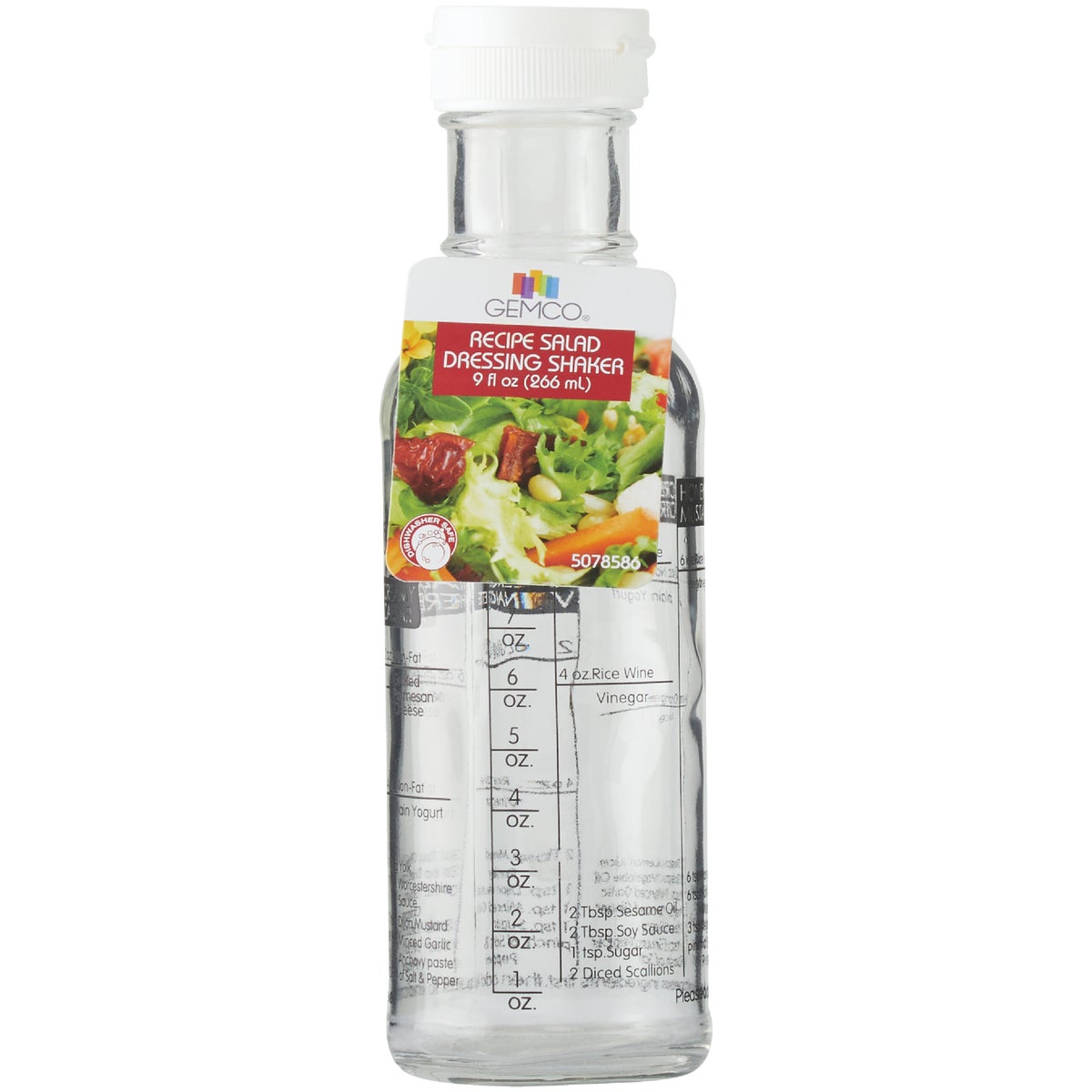 Gemco 9 Oz. Glass Salad Dressing Bottle Image 2