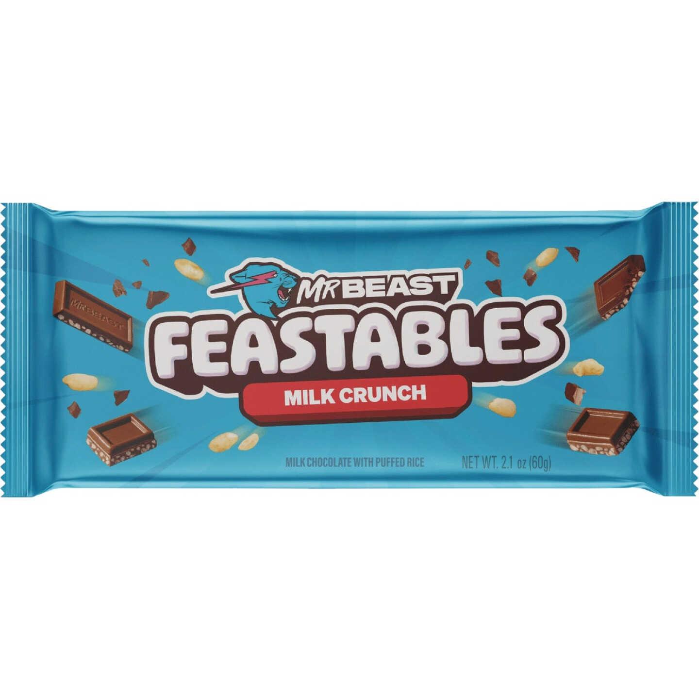 Feastables Chocolate White Cookie & Creme Candy Bar Image 1