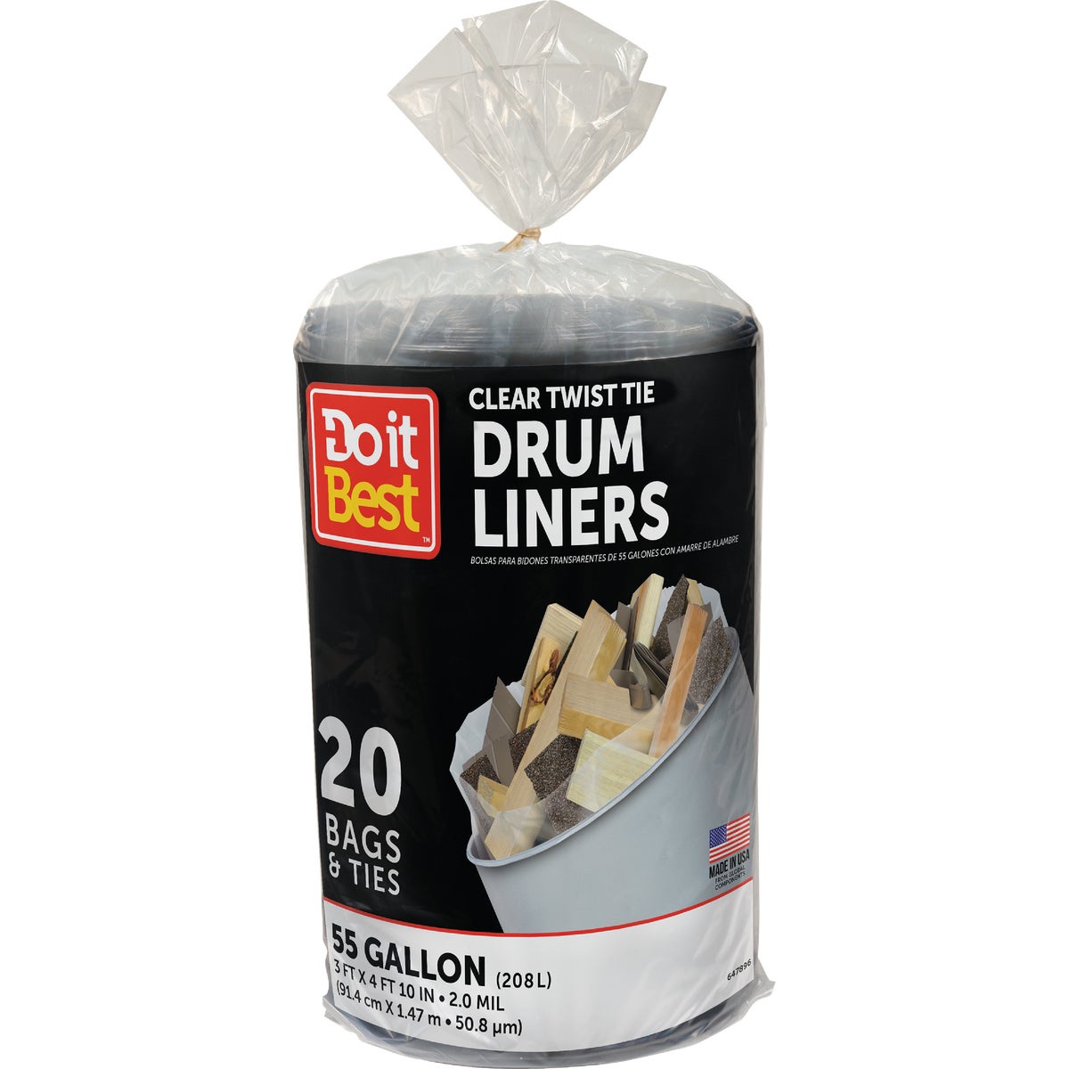 Do it Best 55 Gal. Clear Drum Liner (20-Count)
