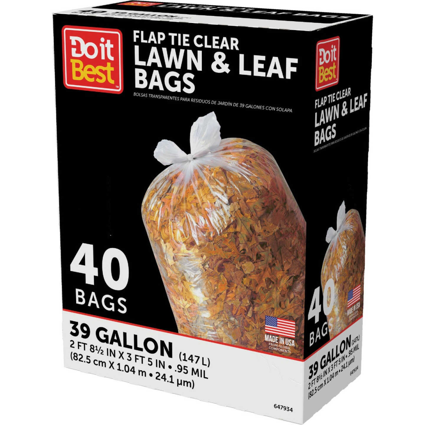 Do it Best 39 Gal. Clear Flap Tie Lawn & Leaf Bag (40-Count) Image 5