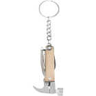 Kikkerland 7-In-1 Wood Mini Hammer Multi-Tool with Keyring Image 2