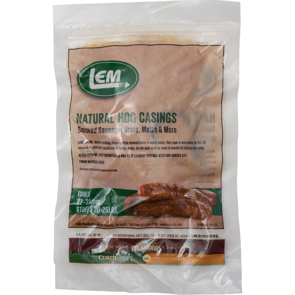 LEM 8 Oz. Natural Hog Casings