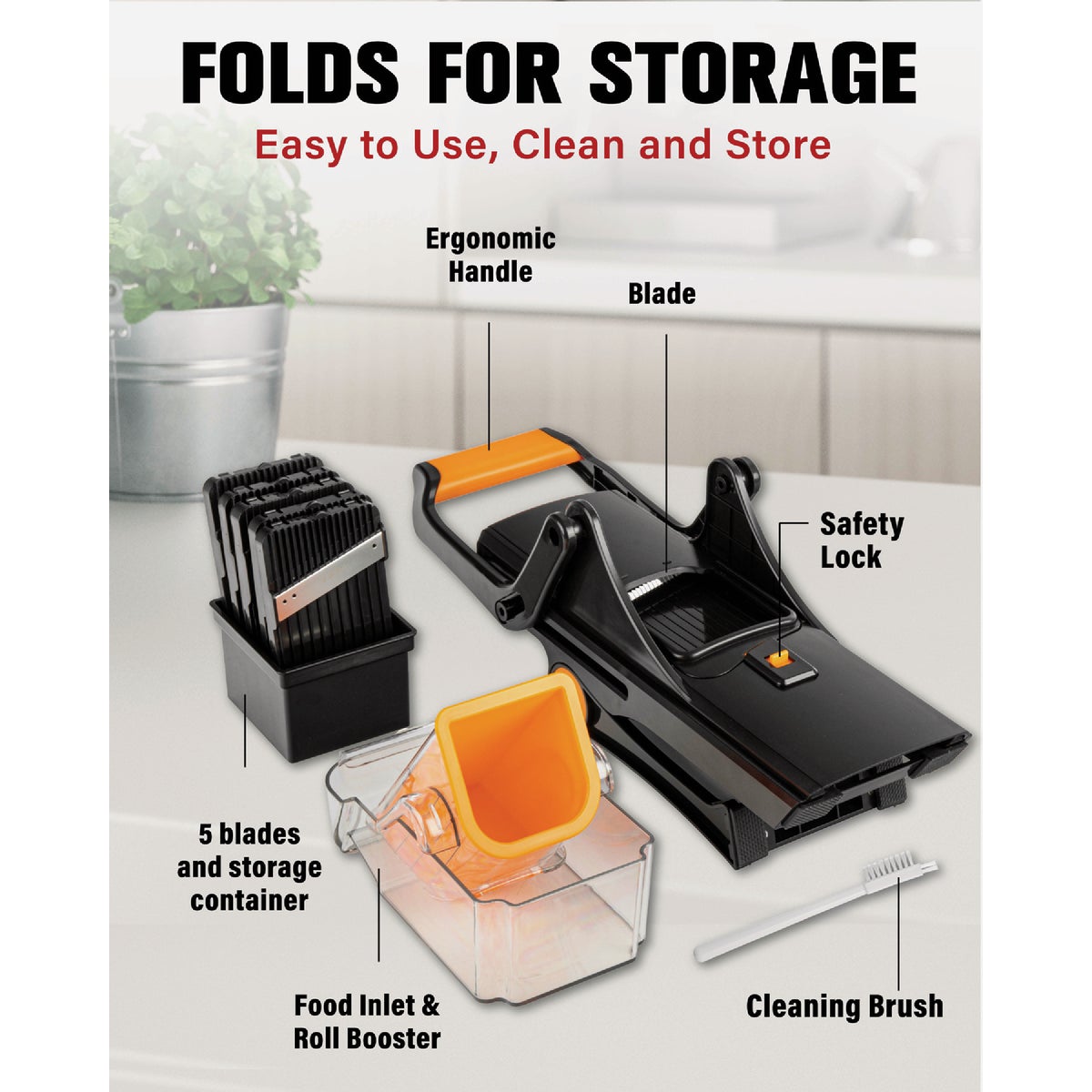 NutriSlicer Mandoline 5-In-1 Multi-Functional Portable Cutter Image 5