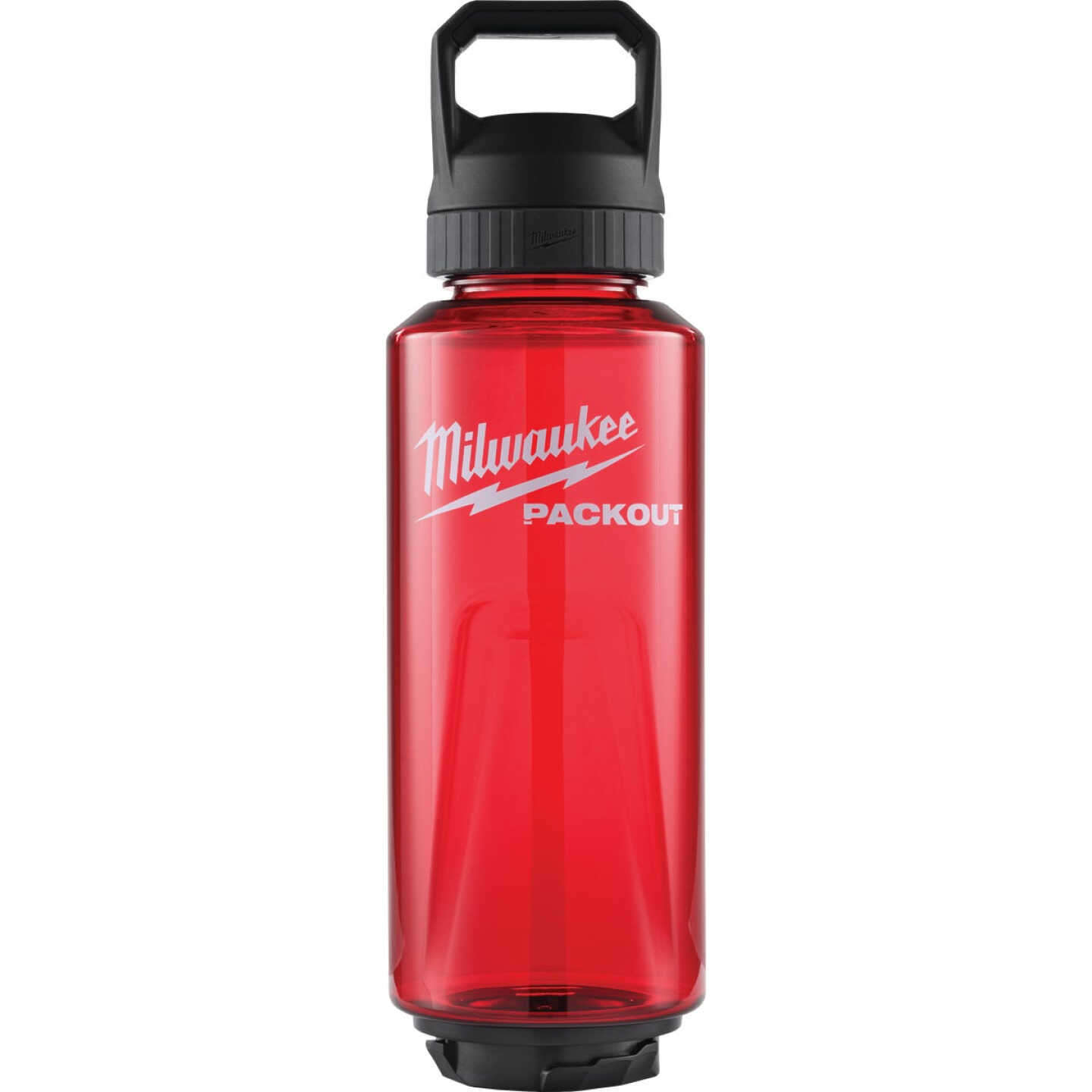 Milwaukee PACKOUT 48 Oz. Plastic Bottle with Chug Lid, Red Image 1