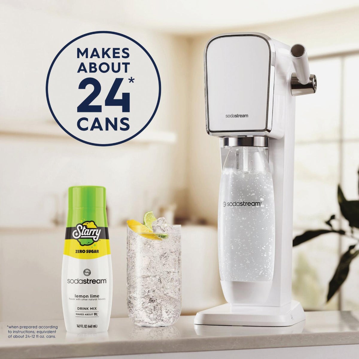 SodaStream 14.9 Oz. Starry Zero Sugar Lemon Lime Sparkling Beverage Mix Image 4