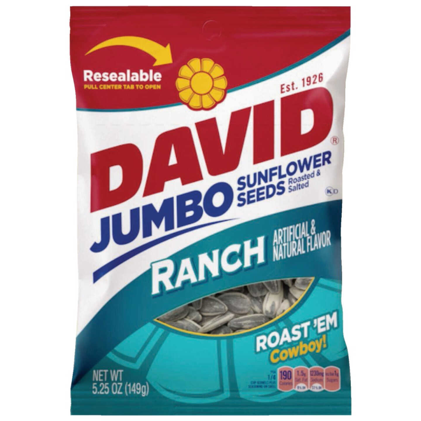 David 5.25 Oz. Ranch Sunflower Seeds Image 1