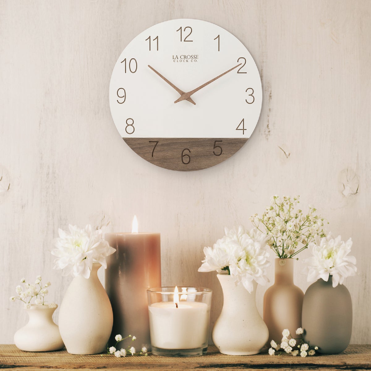 La Crosse Clock Co. 12 In. Sierra Wood Wall Clock  Image 4