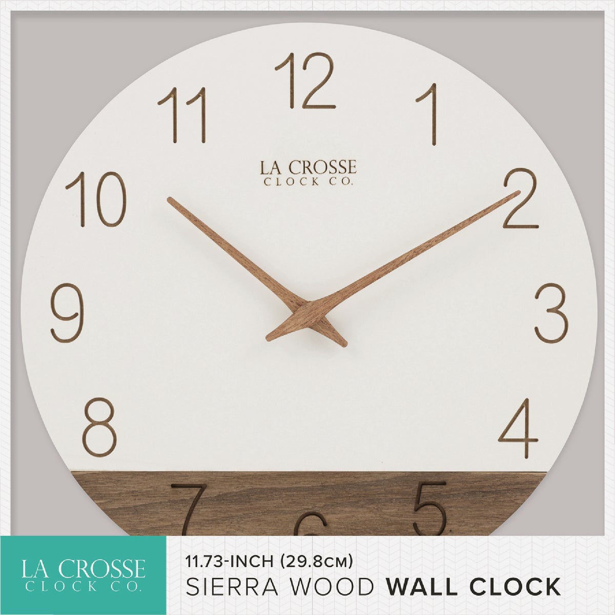 La Crosse Clock Co. 12 In. Sierra Wood Wall Clock  Image 5