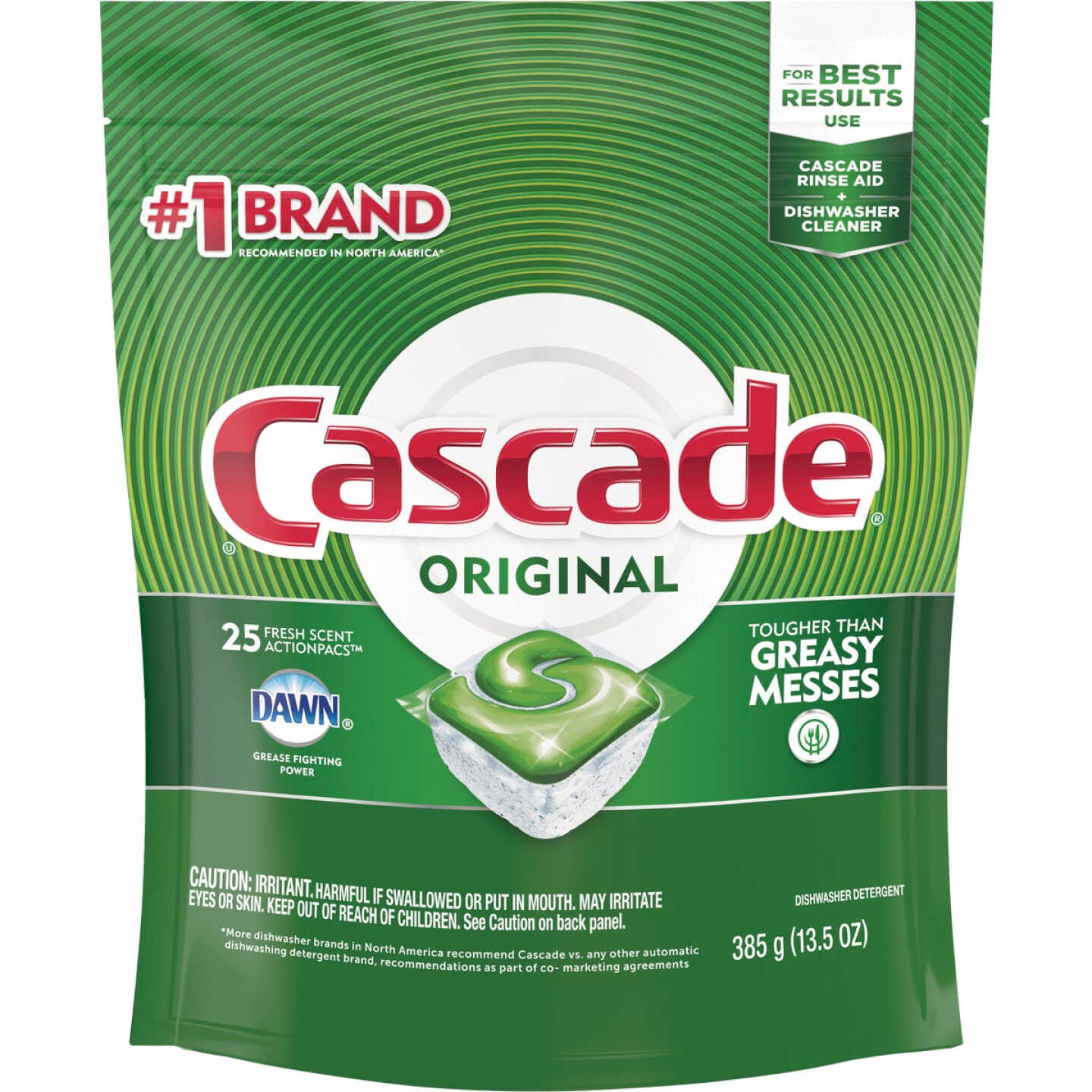 Cascade Action Pacs Fresh Dishwasher Detergent Tabs (25 Count) Image 1