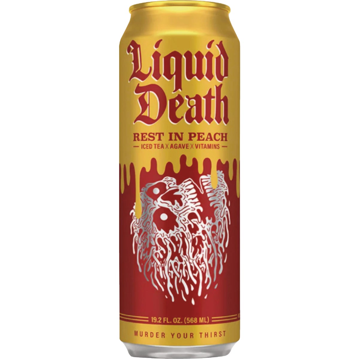 Liquid Death 19.2 Oz. Rest In Peach Iced Tea