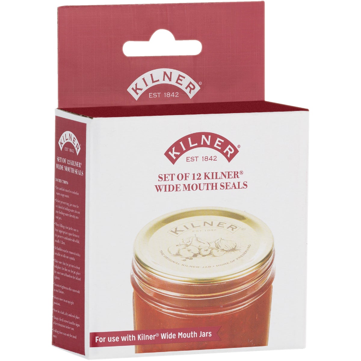 Kilner Wide Mouth Preserve Jar Canning Lid (12-Count)