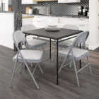 COSCO Premium Gray Fabric Padded Metal Folding Chair Image 2