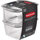 Rubbermaid Brilliance 1.3 C. Clear Rectangle Food Storage Container (2-Pack) Image 5