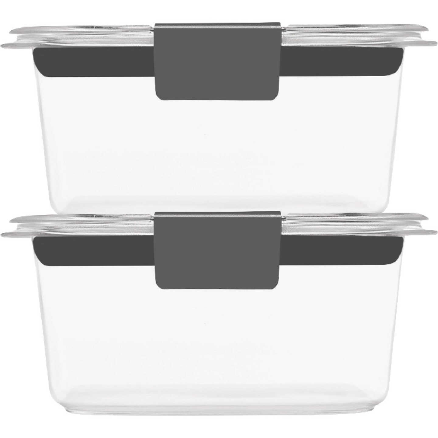 Rubbermaid Brilliance 1.3 C. Clear Rectangle Food Storage Container (2-Pack) Image 1