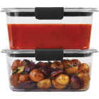 Rubbermaid Brilliance 1.3 C. Clear Rectangle Food Storage Container (2-Pack) Image 6