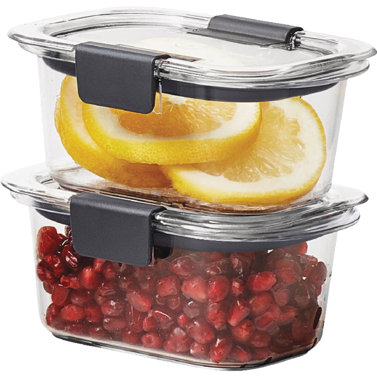Rubbermaid Brilliance 1.3 C. Clear Rectangle Food Storage Container (2-Pack) Image 4