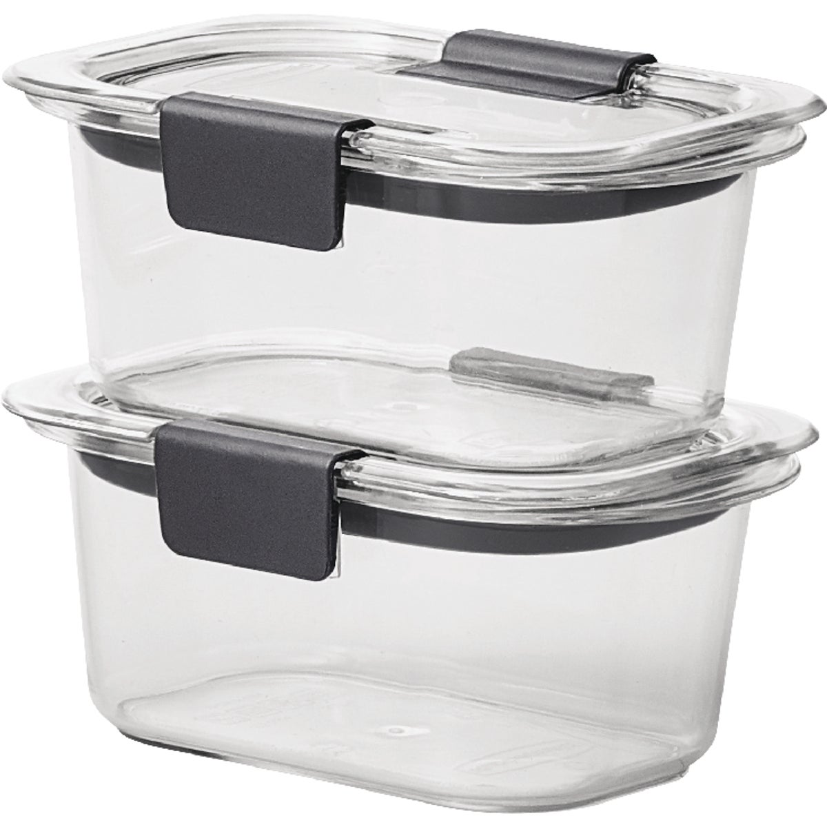 Rubbermaid Brilliance 1.3 C. Clear Rectangle Food Storage Container (2-Pack) Image 3