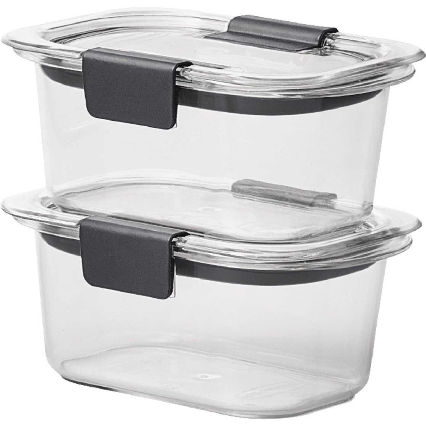 Rubbermaid Brilliance 1.3 C. Clear Rectangle Food Storage Container (2-Pack) Image 3