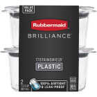 Rubbermaid Brilliance 1.3 C. Clear Rectangle Food Storage Container (2-Pack) Image 2