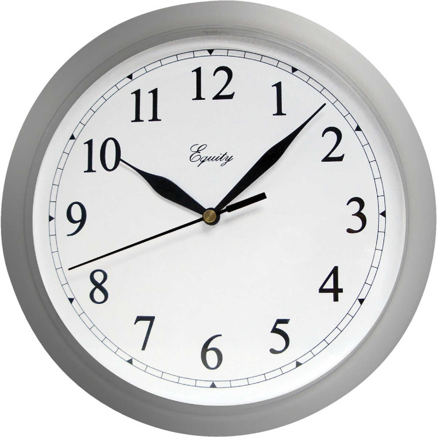 La Crosse Technology Equity Silver Quartz Wall Clock Image 1