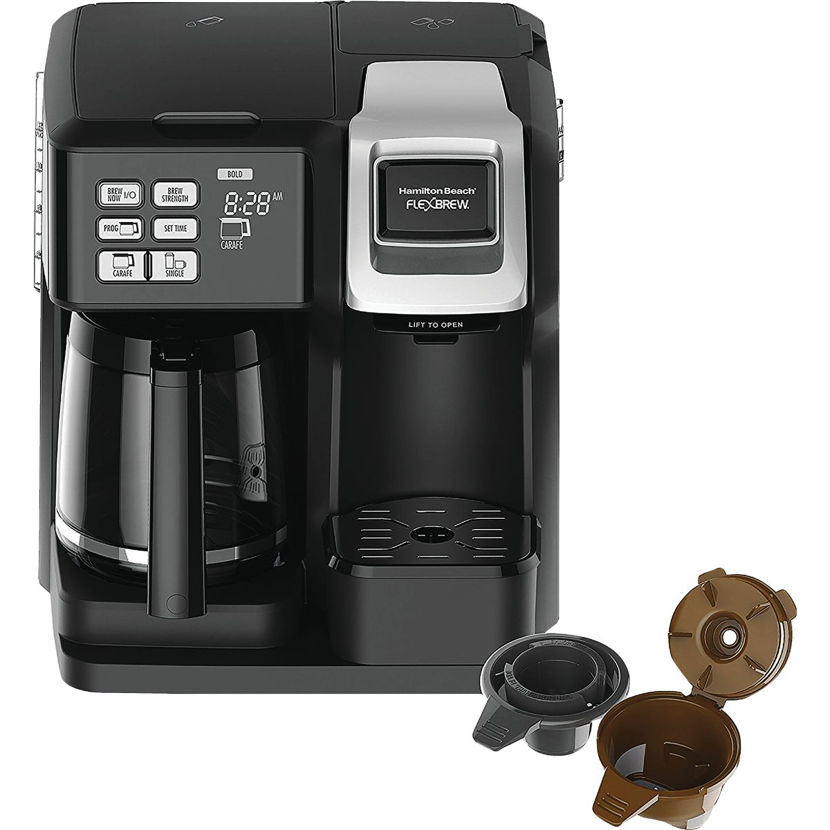 Hamilton Beach FlexBrew Trio 12 Cup Black Coffee Maker