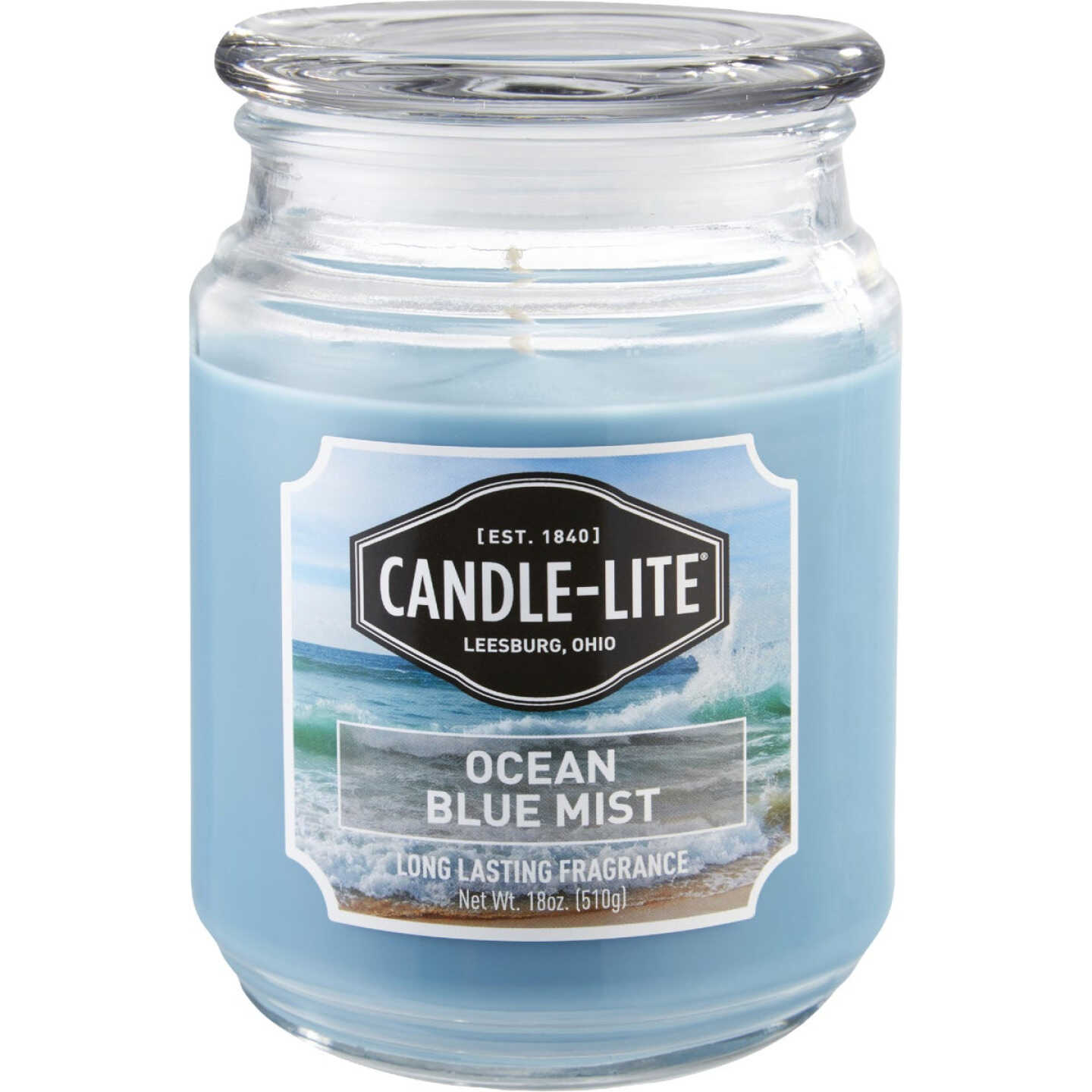 Candle-Lite Everyday 18 Oz. Ocean Blue Mist Jar Candle Image 1