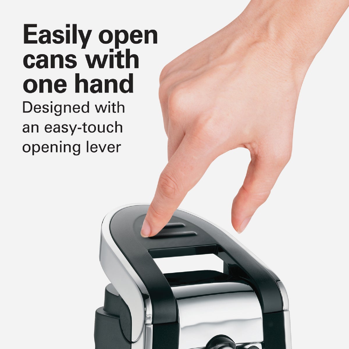 Hamilton Beach Smooth Touch Chrome Electric Can Opener with Easy-Touch Opening Lever Image 5