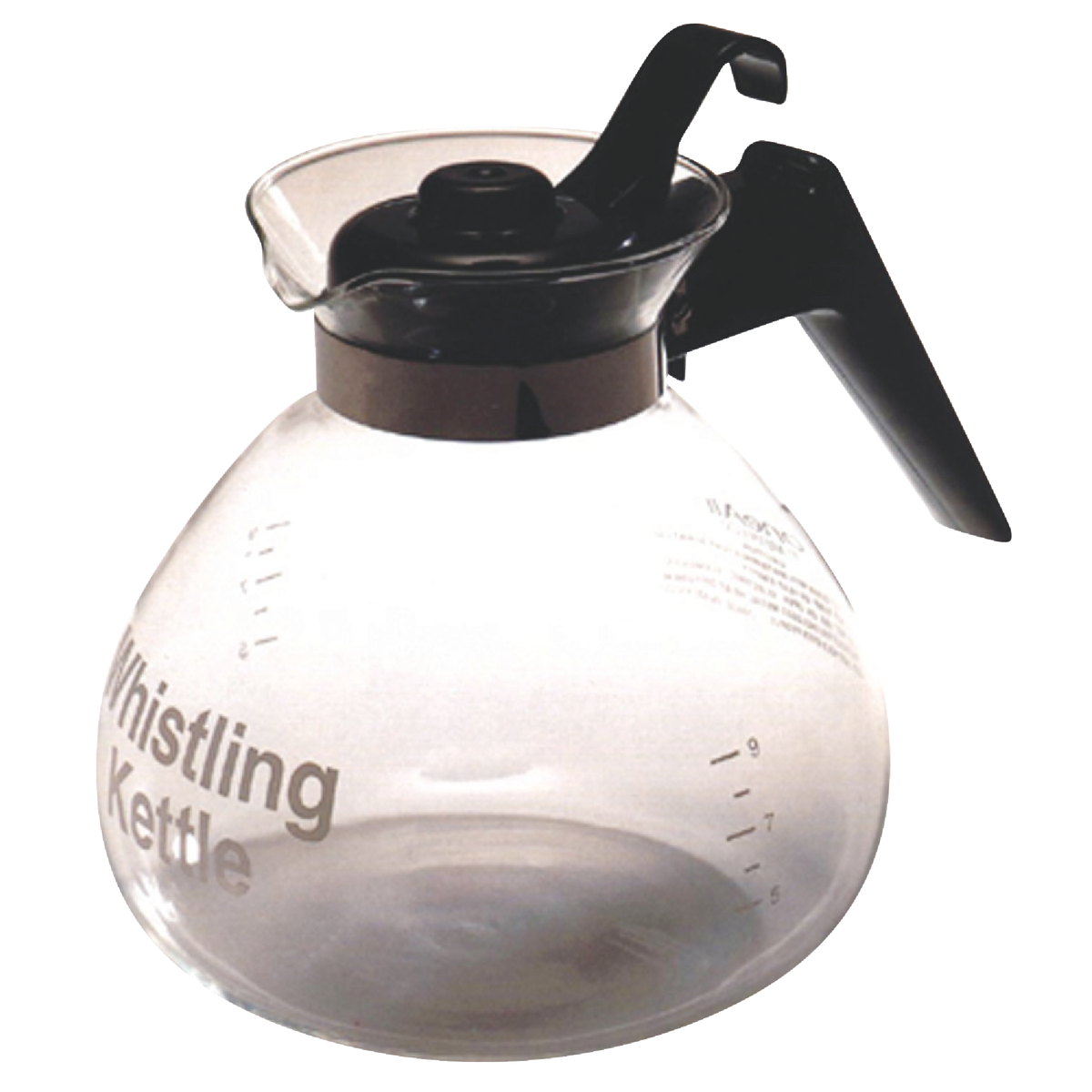 Medelco 3 Qt. Glass Stovetop Whistling Tea Kettle