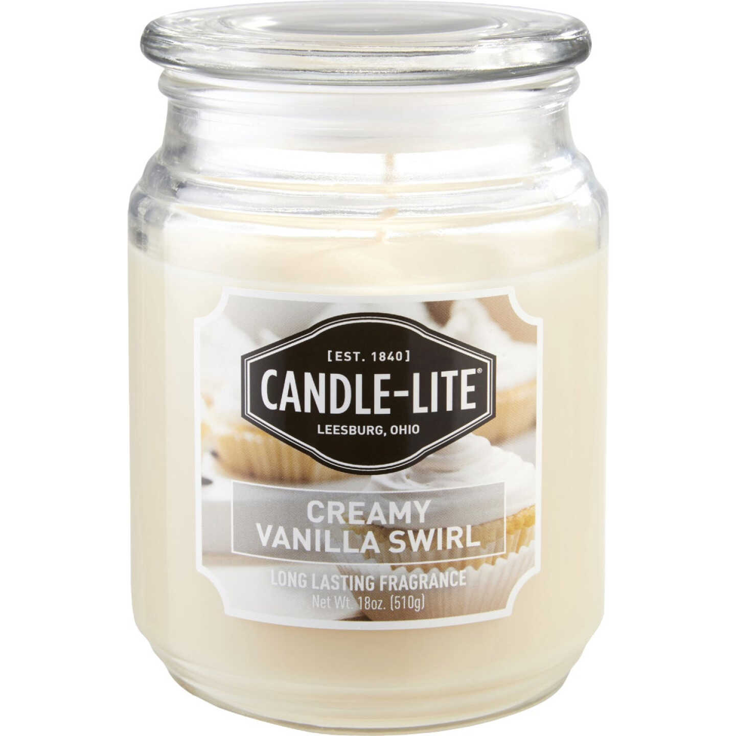 Candle-Lite Everyday 18 Oz. Creamy Vanilla Swirl Jar Candle Image 1