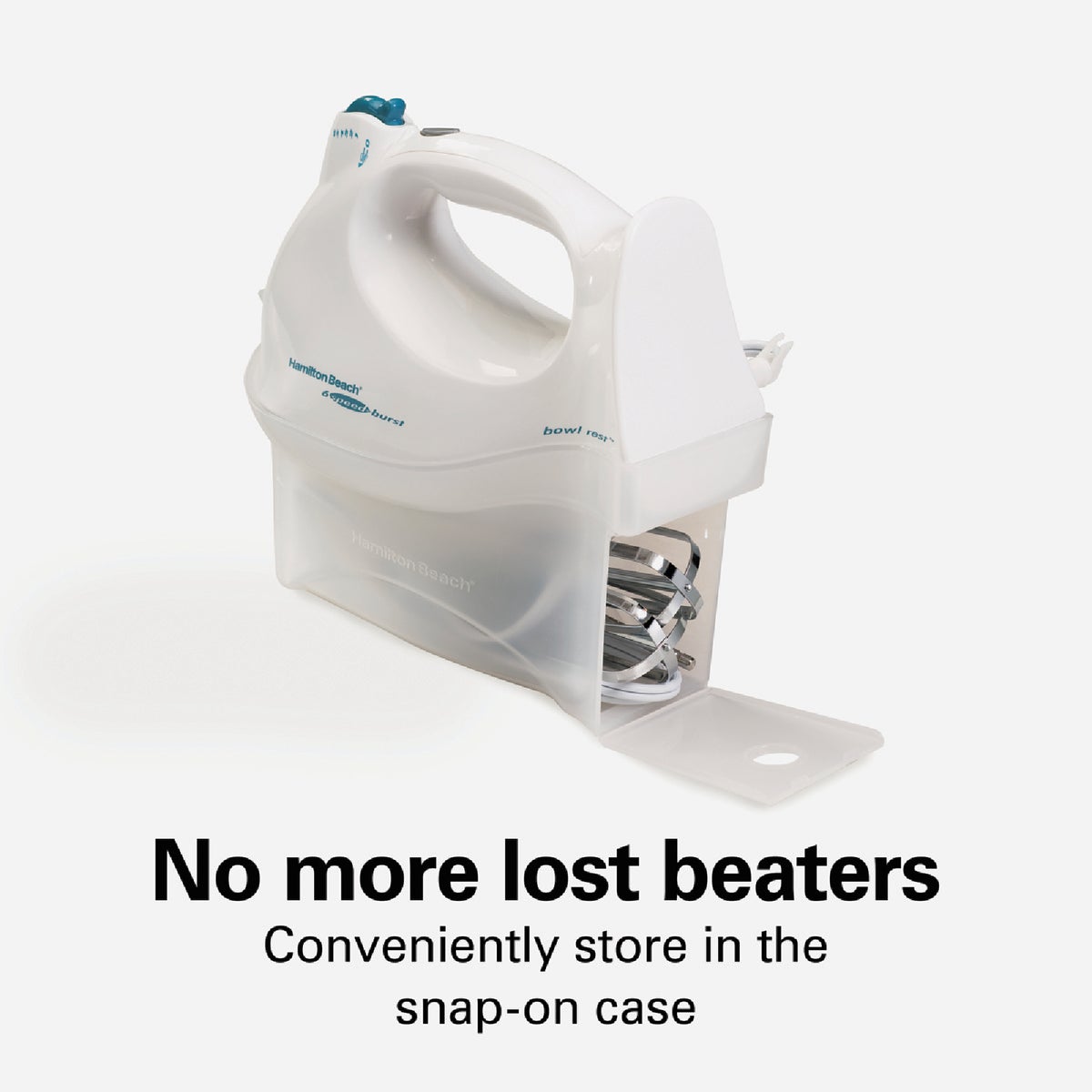 Hamilton Beach 6-Speed White Hand Mixer Image 2