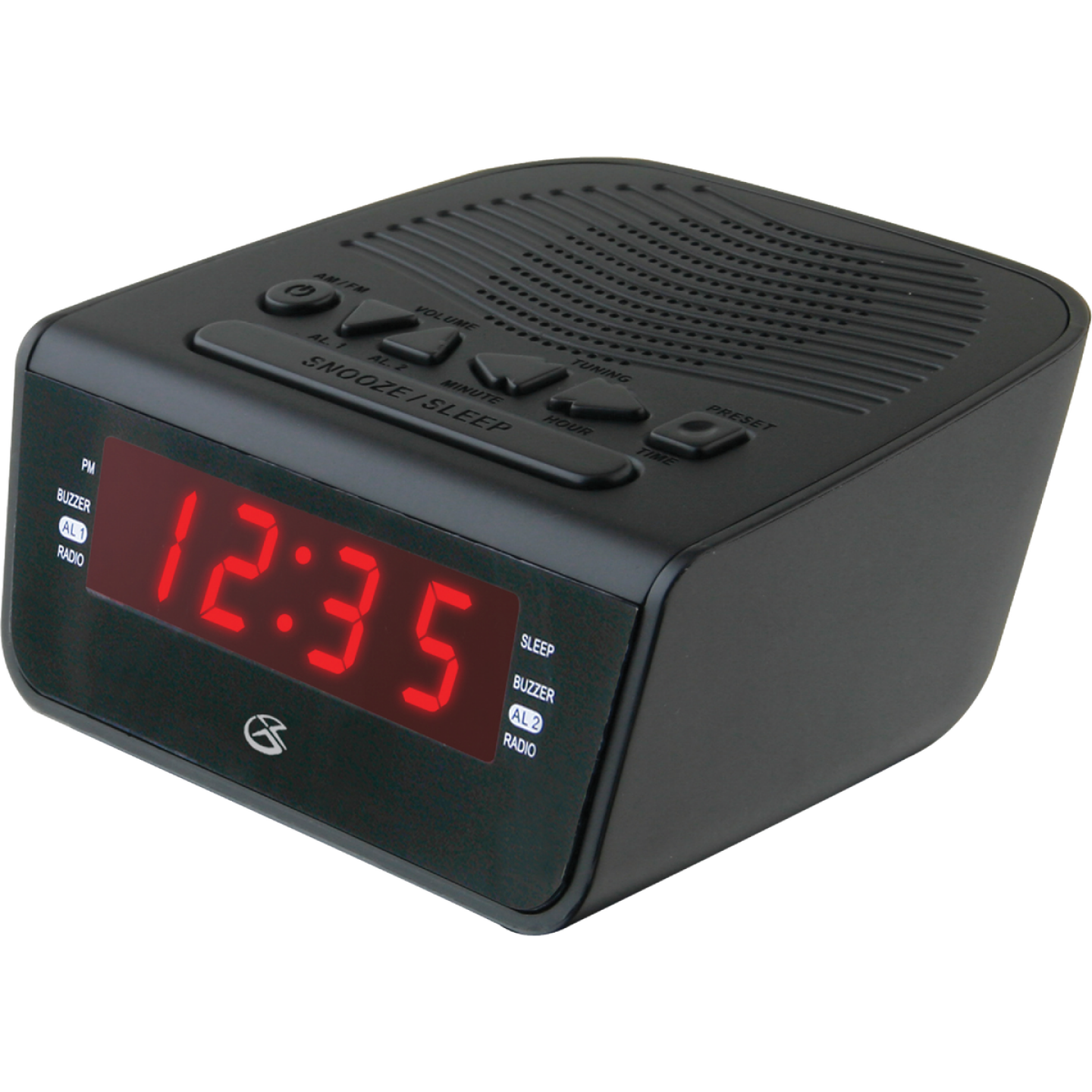 GPX Dual Memory Alarm Clock Radio Image 1