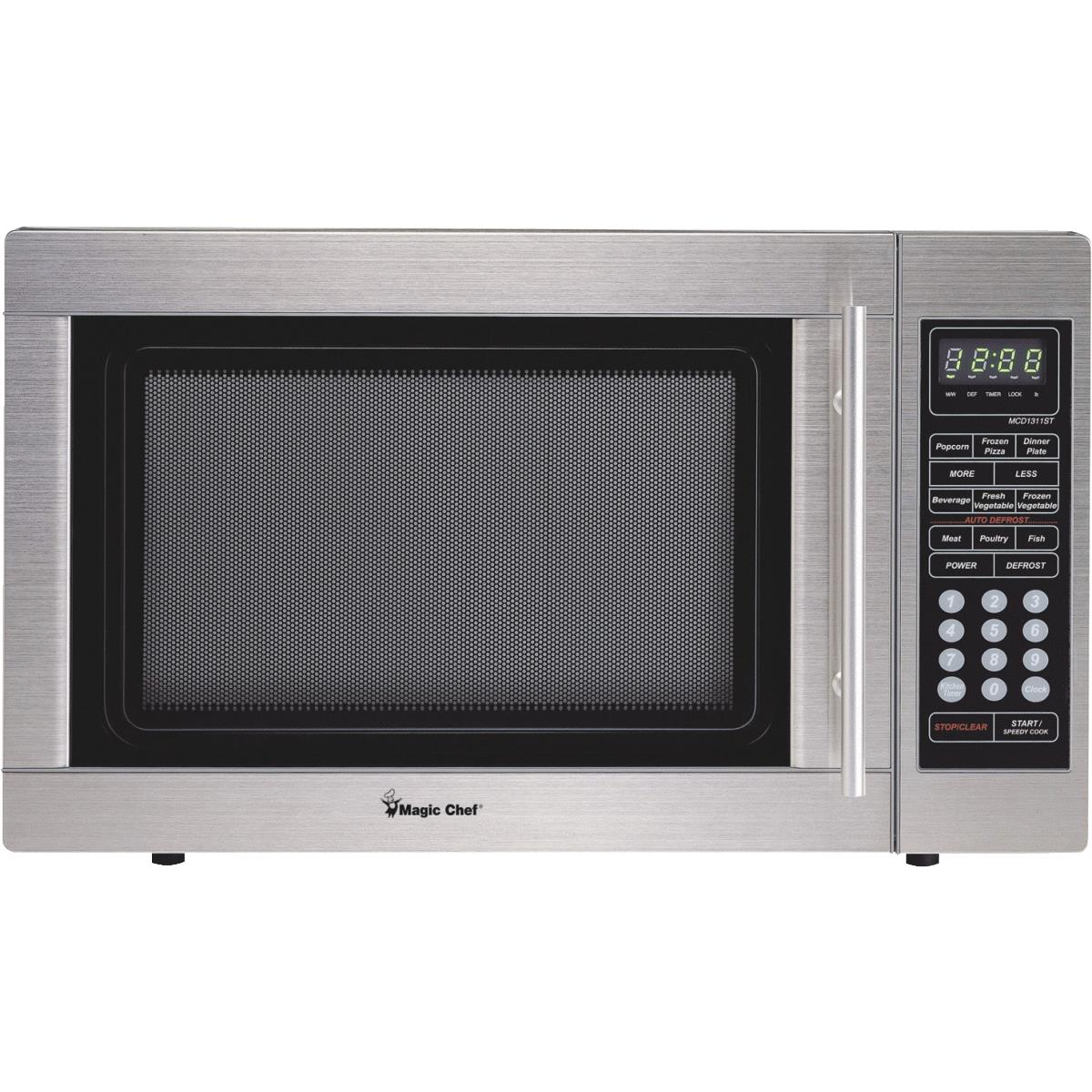 Magic Chef 1.3 Cu. Ft. Stainless Steel Countertop Microwave