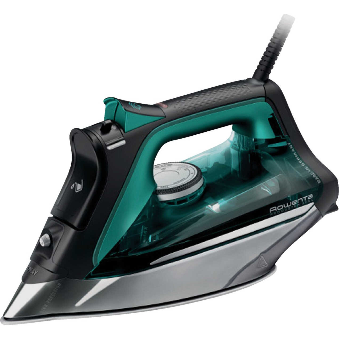 Rowenta Pro Master X-CEL 1775W Black & Teal Clothes & Garment Steam Iron Image 1