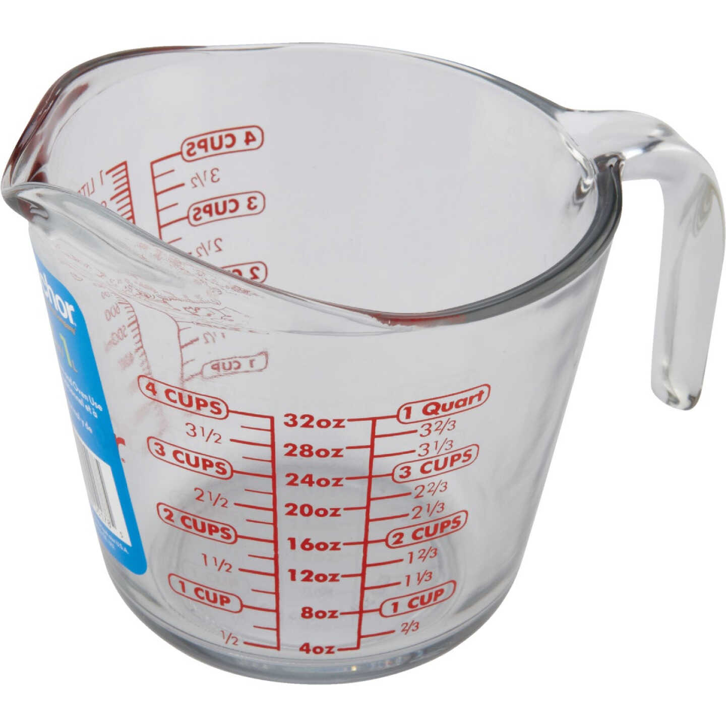 Anchor Hocking 4 Cup Clear Glass Measuring Cup Image 2