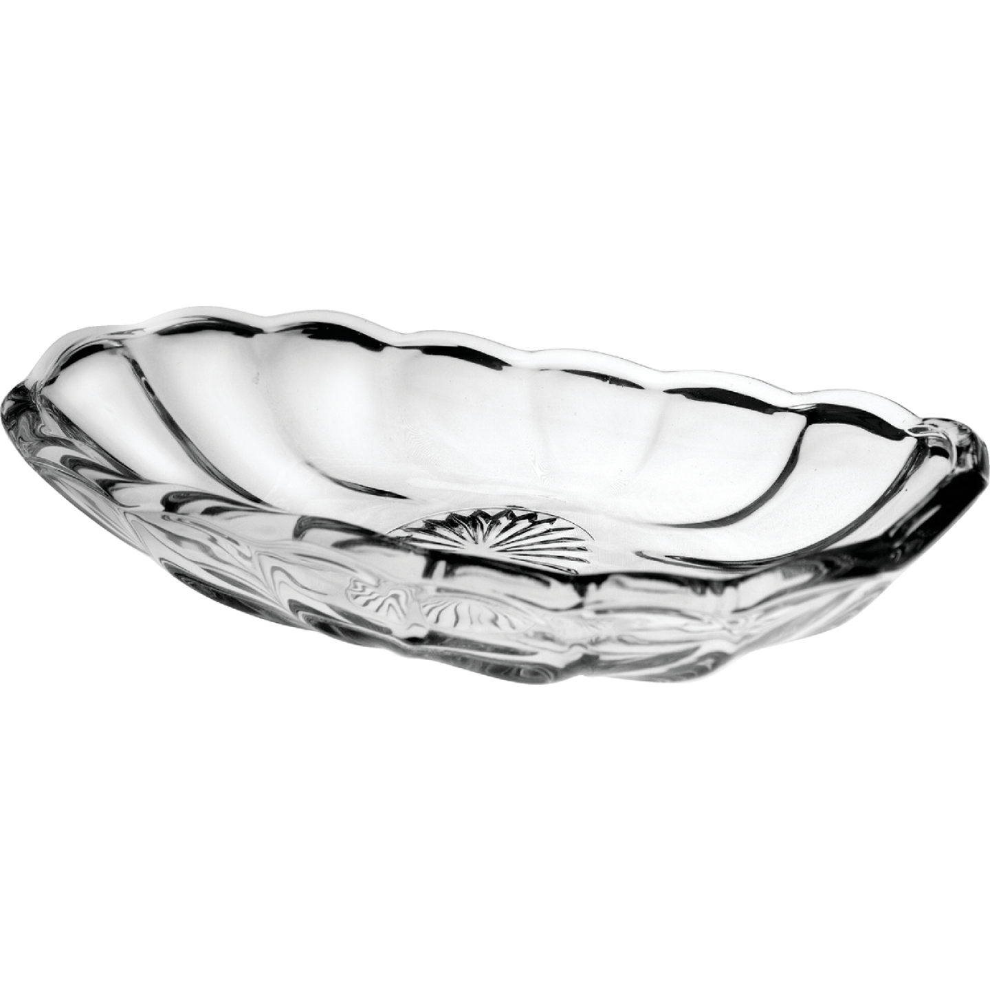 Anchor Hocking Fountainware 8.25 In. Glass Banana Split Dish Image 1